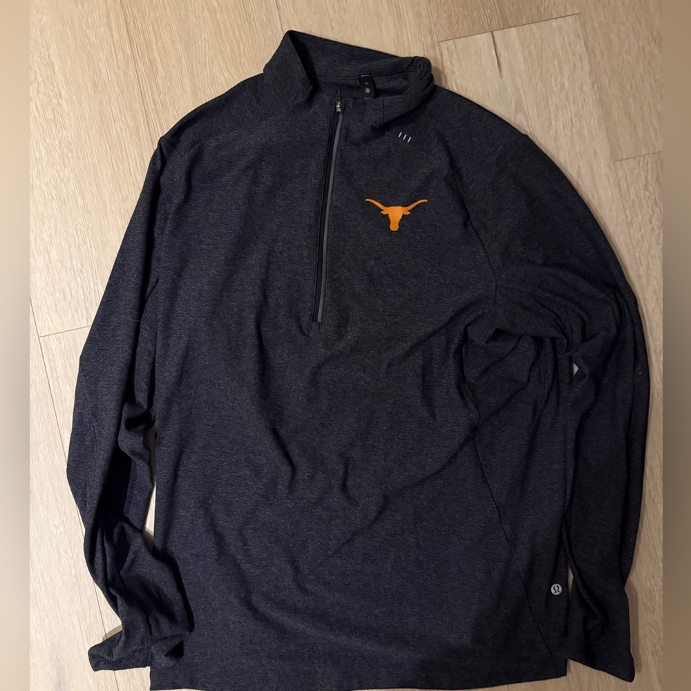 Lululemon Texas Longhorns men's XL half zip dri fit shirt new